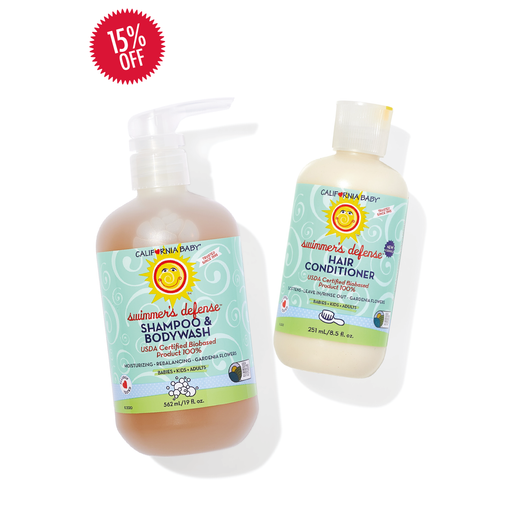 California Baby Swimmer's Defense™ Shampoo + Conditioner Bundle Bundles White Smoke