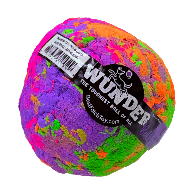 WACKYstore WUNDERball - Best Fetch Toy Black (LARGE) up to 80 lbs. / Swirl