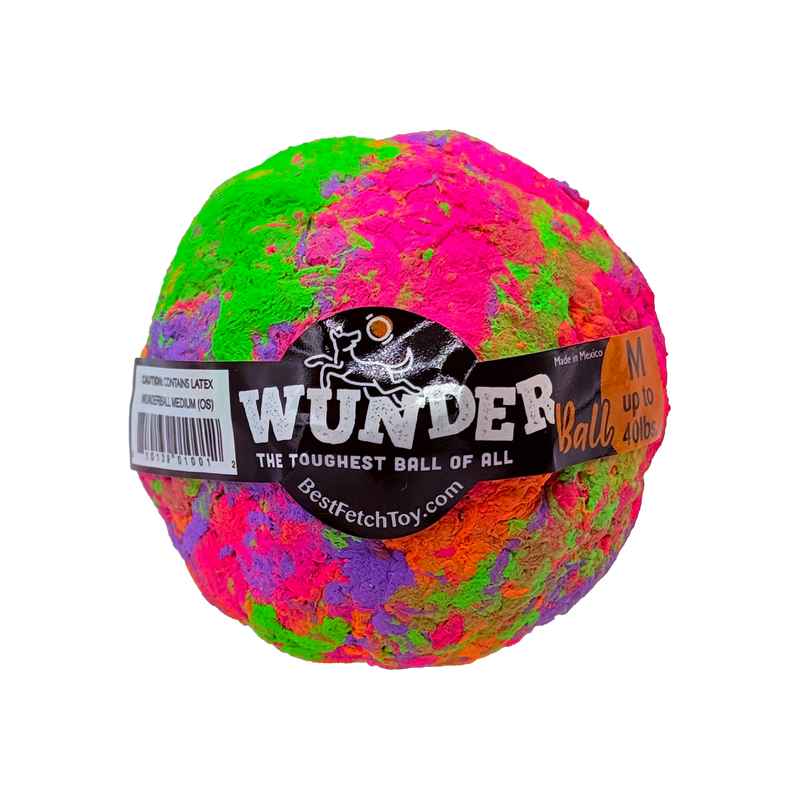 WACKYstore WUNDERball - Best Fetch Toy Black (MEDIUM) up to 40 lbs. / Swirl