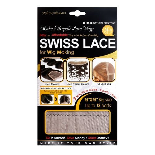 VIP Extensions Qfitt Swiss Lace for Wig Making Hair Accessories Black
