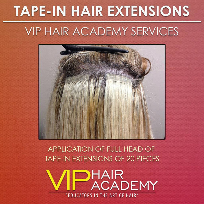 VIP Extensions VIP Tape-In Hair Extensions Hair Extension Firebrick Installation (20 sandwiches),Removal (20 sandwiches),Re Tape (each)