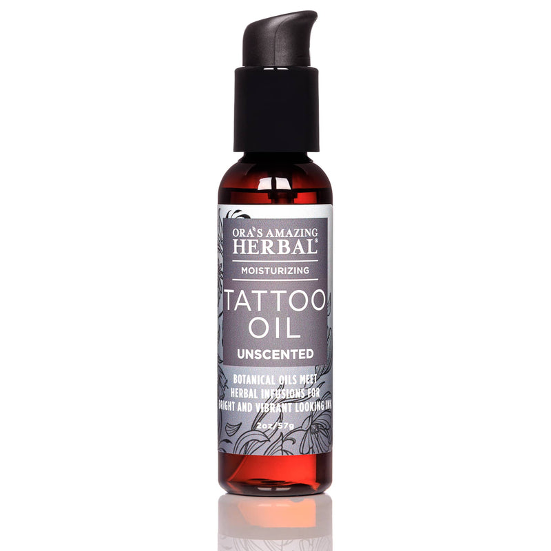 Ora's Amazing Herbal Tattoo Oil, Natural Tattoo Aftercare White Smoke 2 oz