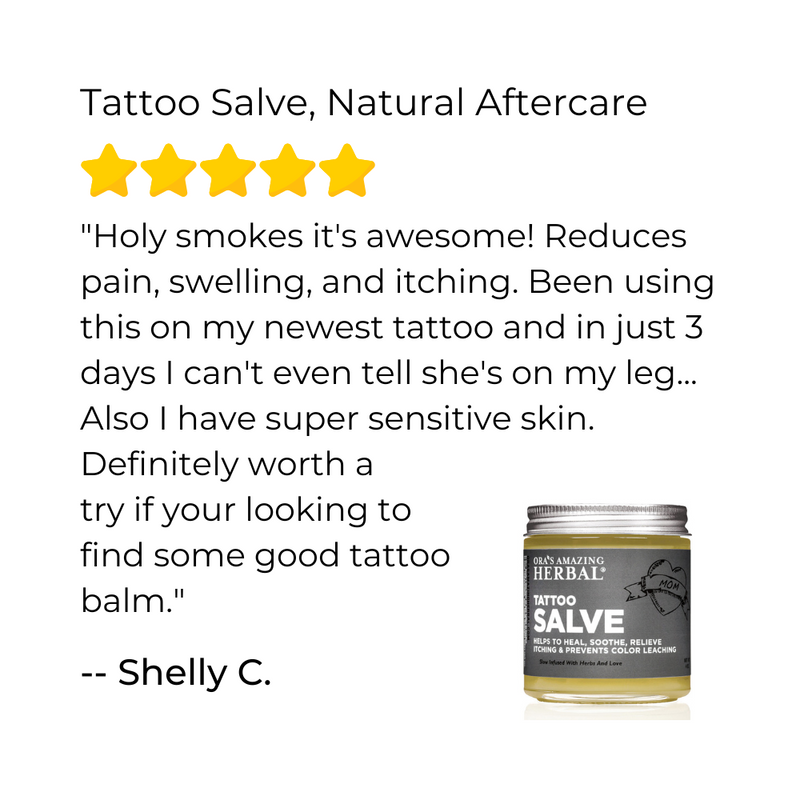 Ora's Amazing Herbal Tattoo Salve, Natural Tattoo Aftercare Health & Beauty Dark Slate Gray Jar 4 oz,Jar 1 oz,1oz & 4oz