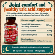 Hippie Farms Premium Tart Cherry Blend - Inflammation, Uric Acid, Sleep, Muscle Recovery Vitamins & Supplements Antique White Capsules - 60 count,Capsules - 90 count,Gummies - 60 Count