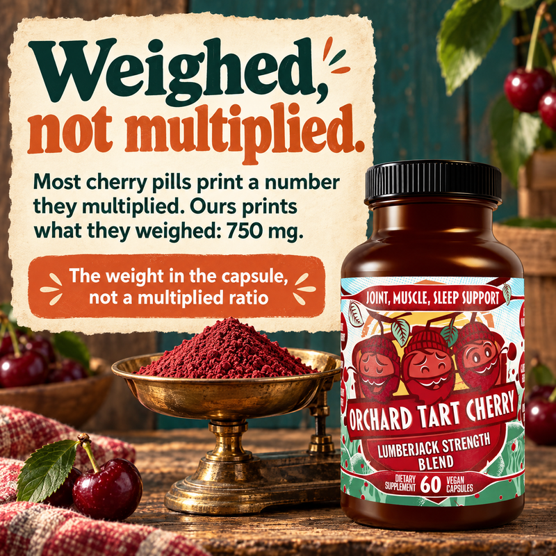 Hippie Farms Premium Tart Cherry Blend - Inflammation, Uric Acid, Sleep, Muscle Recovery Vitamins & Supplements Bisque Capsules - 60 count,Capsules - 90 count,Gummies - 60 Count