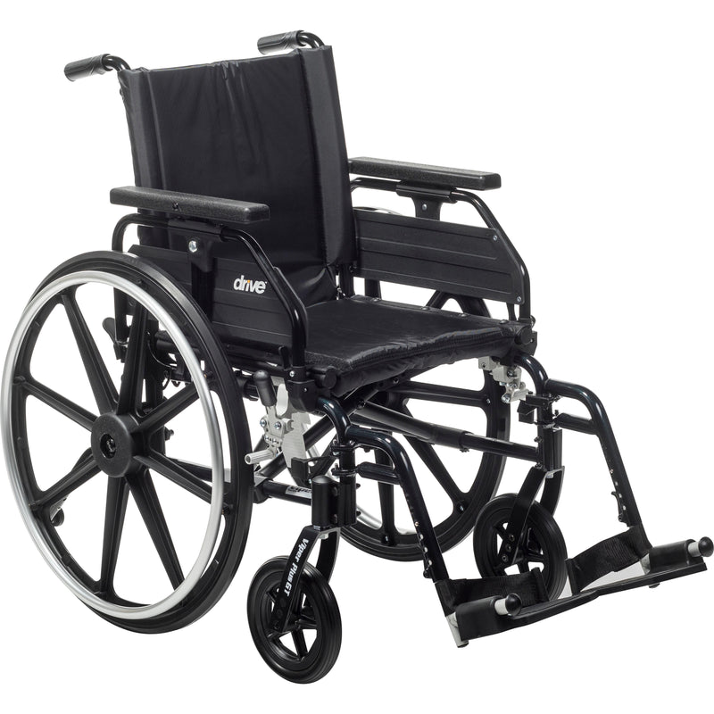 RIO Medical Supplies Viper Plus GT Wheelchair with Universal Armrests, Swing-Away Footrests, 16" Seat White Smoke