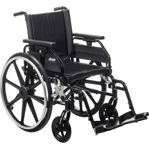 RIO Medical Supplies Viper Plus GT Wheelchair with Universal Armrests, Swing-Away Footrests, 18" Seat White Smoke