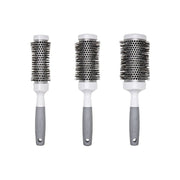 Creative Pro Hair Tools T-Curve Silver Nano Ionic Hair Brush Hair Brush White Smoke Set of all three sizes