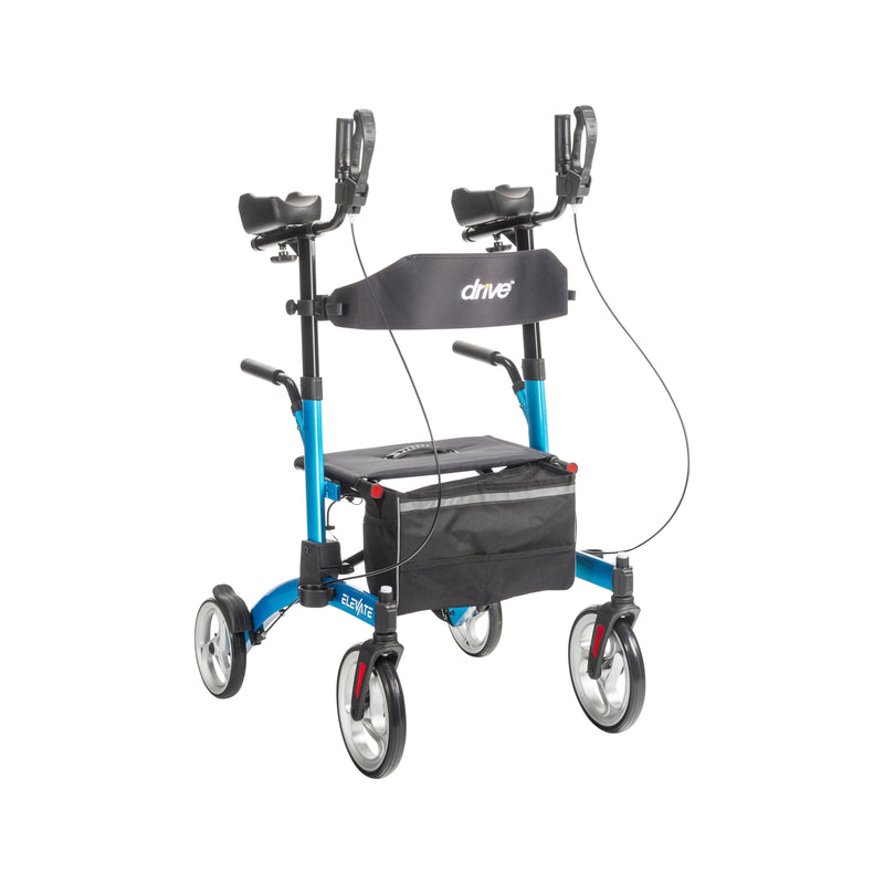 RIO Medical Supplies Elevate Upright Walker, Blue White Smoke