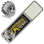 Grave Before Shave Teakwood Scent Fisticuffs Mustache Wax "Original hold" Mustache Wax Black .5 ounce slidetop tin,1 ounce round tin