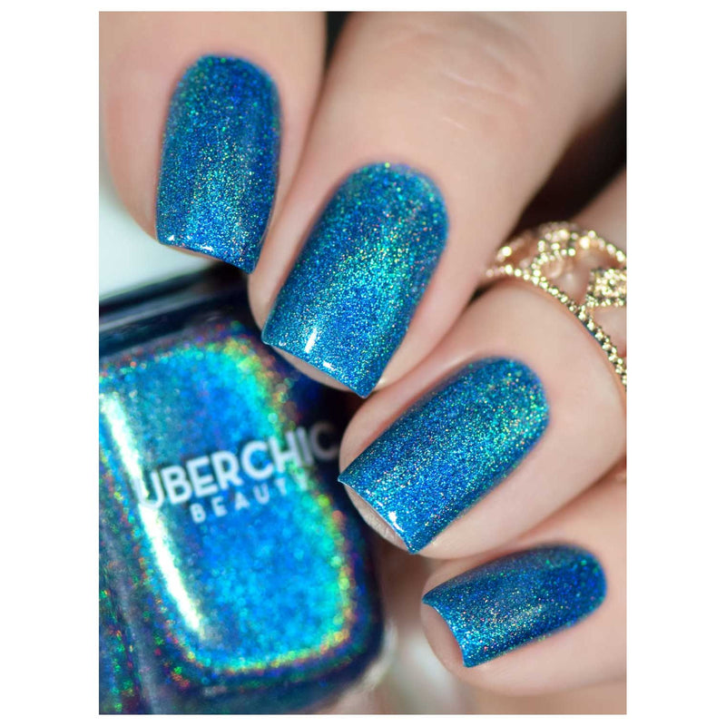 UberChic Beauty Teal We Meet Again - Holographic Polish Regular Polish Dark Slate Blue