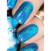UberChic Beauty Teal We Meet Again - Holographic Polish Regular Polish Steel Blue
