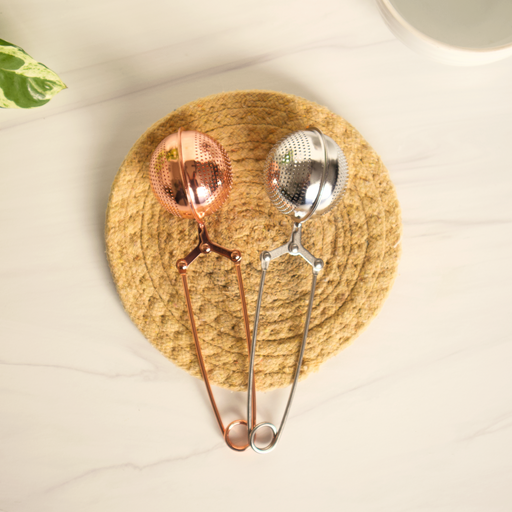 Love of Earth Co. Tea Steeper Antique White Rose Gold,Silver