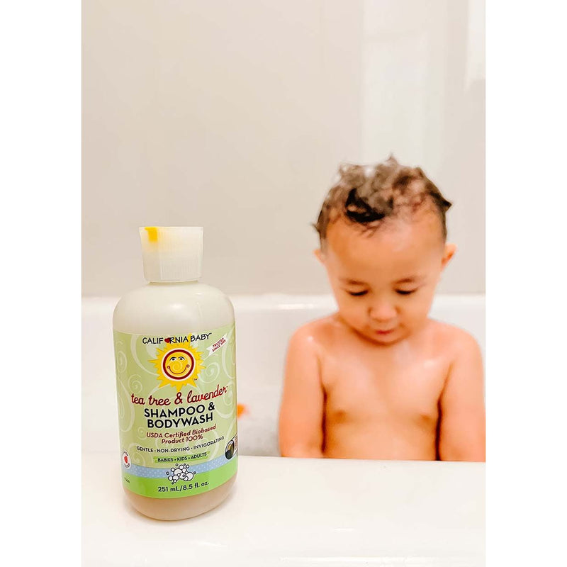 California Baby Tea Tree & Lavender™ Shampoo & Bodywash Shampoo & Bodywash Light Gray 8.5oz/251mL,19oz/562mL,64oz/half gallon,2oz/59mL