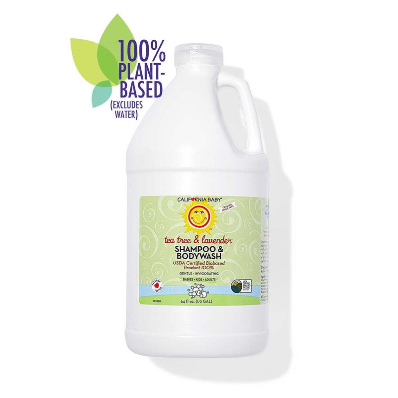 California Baby Tea Tree & Lavender™ Shampoo & Bodywash Shampoo & Bodywash White Smoke 64oz/half gallon