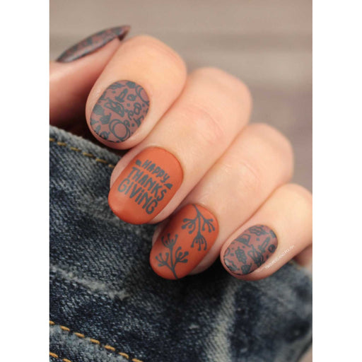 UberChic Beauty Give Thanks-02 Stamping Plate Rosy Brown