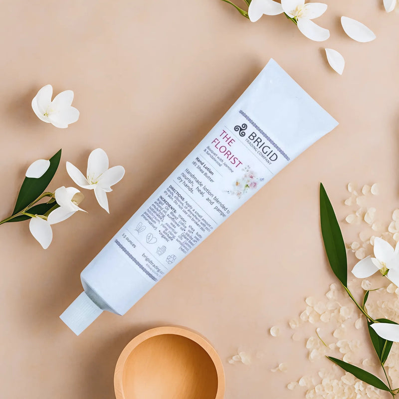 Brigid Trading Company The Florist Natural Hand Lotion - Jasmine, Ylang Ylang, Helichrysum, and Sandalwood Hand Lotion Gray