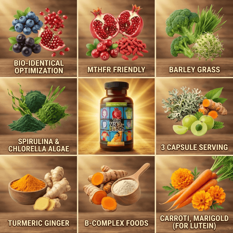Hippie Farms The Vita-Bunch Whole Food Multi-Vitamin for All Adults Vitamins & Supplements Sienna