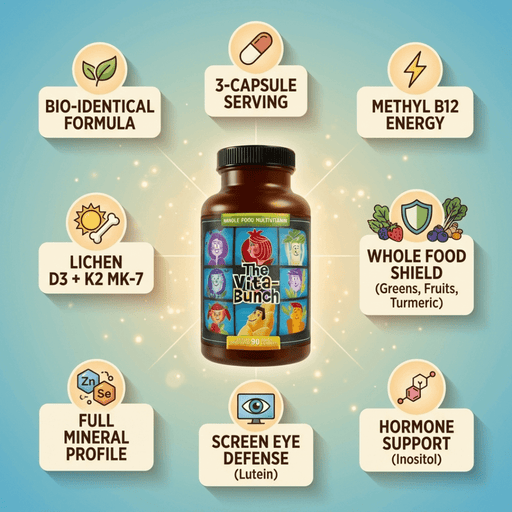 Hippie Farms The Vita-Bunch Whole Food Multi-Vitamin for All Adults Vitamins & Supplements Dark Gray