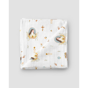 Be A Heart St. Therese of Lisieux Muslin Swaddle Baby Blanket Swaddle Lavender