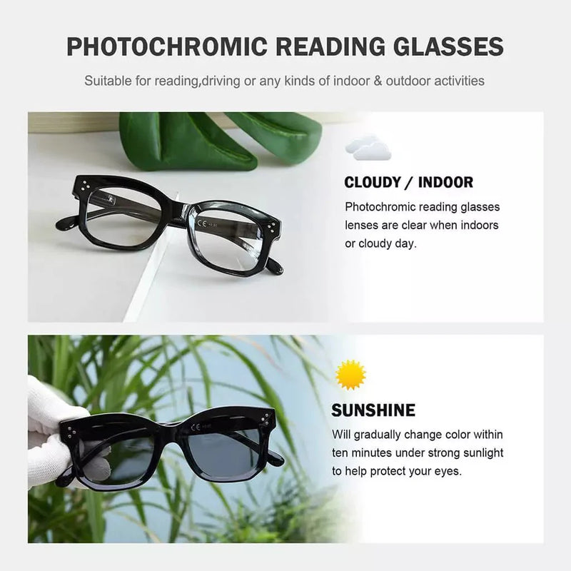 eyekeeper.com Thicker Frame Transition Photochromic Reading Glasses BS2002 Eyeglasses White Smoke Black / Select a Magnification Strength,Black / +0.50,Black / +0.75,Black / +1.00,Black / +1.25,Black / +1.50,Black / +1.75,Black / +2.00,Black / +2.25,Black / +2.50,Black / +3.00,Black / +3.50,Tortoise / +0.50,Tortoise / +0.75,Tortoise / +1.00,Tortoise /