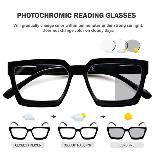 eyekeeper.com Thicker Frame Transition Photochromic Reading Glasses BS2003 Eyeglasses White Smoke Black / +0.50,Black / +0.75,Black / +1.00,Black / +1.25,Black / +1.50,Black / +1.75,Black / +2.00,Black / +2.25,Black / +2.50,Black / +3.00,Black / +3.50,Tortoise / +0.50,Tortoise / +0.75,Tortoise / +1.00,Tortoise / +1.25,Tortoise / +1.50,Tortoise / +1.75