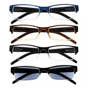 eyekeeper.com 4 Pack Rectangle Reading Glasses for Oval Face R012 Eyeglasses White Smoke 4 Pairs Mix / +0.50,4 Pairs Mix / +0.75,4 Pairs Mix / +1.00,4 Pairs Mix / +1.25,4 Pairs Mix / +1.50,4 Pairs Mix / +1.75,4 Pairs Mix / +2.00,4 Pairs Mix / +2.25,4 Pairs Mix / +2.50,4 Pairs Mix / +2.75,4 Pairs Mix / +3.00,4 Pairs Mix / +3.50,4 Pairs Mix / +