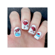 UberChic Beauty Be My Valentine Stamping Plate Dark Gray