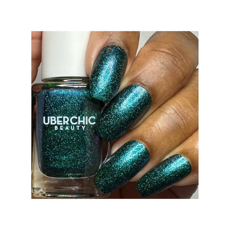 UberChic Beauty Party Dress - Holographic Polish Regular Polish Dark Slate Gray