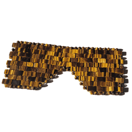 ZAQ Skin & Body Tiger Eye Gemstone Eye Mask - Handmade Dark Slate Gray