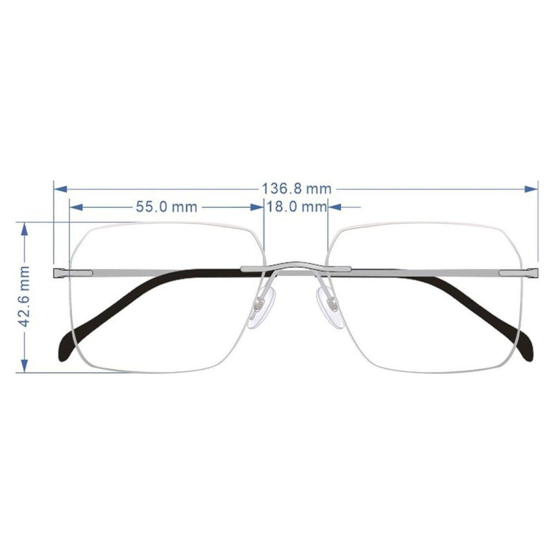 eyekeeper.com TiRag Rx Eyeglasses Light Gray Black,Gold,Gunmetal,Silver