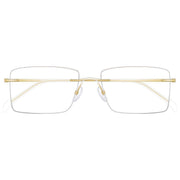 eyekeeper.com TiRak Rx Eyeglasses Antique White Gold
