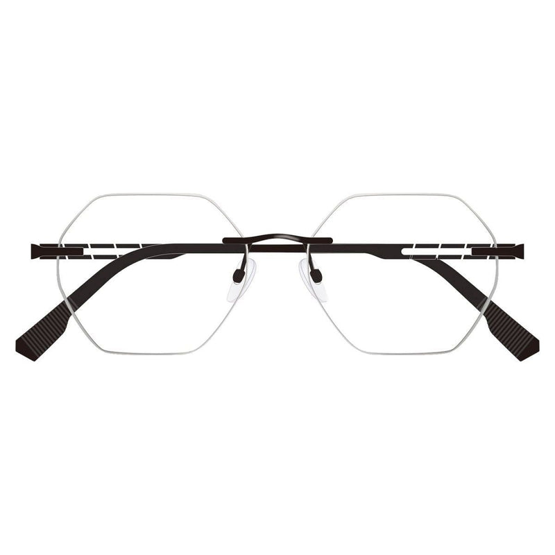 eyekeeper.com TiRdf Rx Eyeglasses Dark Slate Gray Black