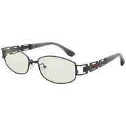 eyekeeper.com Titanium Rectangle Eyewear Blue Light Filter 004A Eyeglasses White Smoke Gunmetal / without magnification