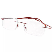 eyekeeper.com Titanium Rimless Reading Glasses R1508 Eyeglasses White Smoke Red / without magnification,Red / +0.50,Red / +0.75,Red / +1.00,Red / +1.25,Red / +1.50,Red / +1.75,Red / +2.00,Red / +2.25,Red / +2.50,Red / +2.75,Red / +3.00
