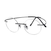 eyekeeper.com Titanium Rimless Round Reading Glasses Circle Readers R15026 Eyeglasses White Smoke Black / without magnification,Black / +0.50,Black / +0.75,Black / +1.00,Black / +1.25,Black / +1.50,Black / +1.75,Black / +2.00,Black / +2.25,Black / +2.50,Black / +2.75,Black / +3.00,Grey Lens / without magnification,Grey Lens / +0.50,Grey Lens / +0.75,G