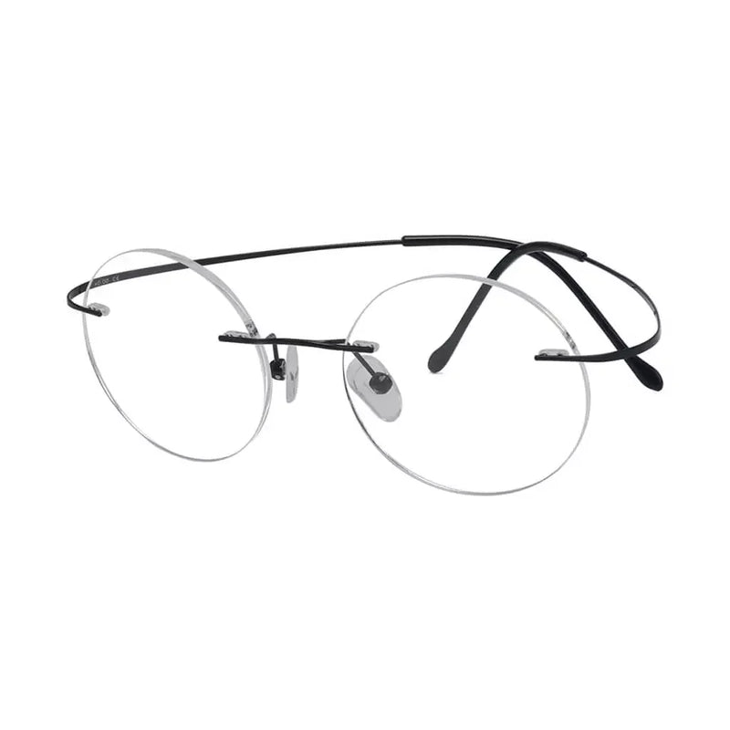 eyekeeper.com Titanium Rimless Round Reading Glasses Circle Readers R15026 Eyeglasses White Smoke Black / without magnification,Black / +0.50,Black / +0.75,Black / +1.00,Black / +1.25,Black / +1.50,Black / +1.75,Black / +2.00,Black / +2.25,Black / +2.50,Black / +2.75,Black / +3.00,Grey Lens / without magnification,Grey Lens / +0.50,Grey Lens / +0.75,G