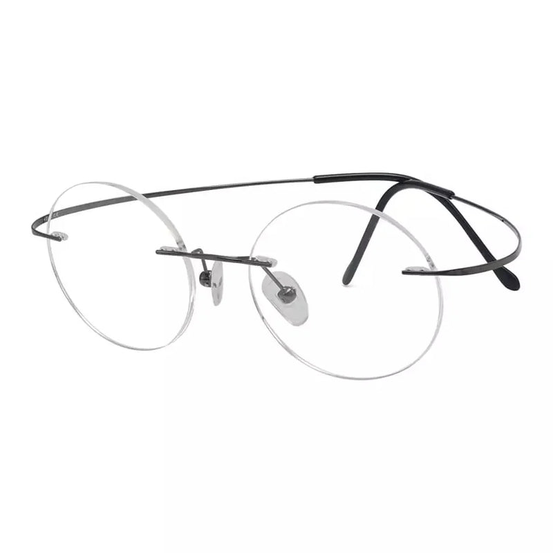 eyekeeper.com Titanium Rimless Round Reading Glasses Circle Readers R15026 Eyeglasses White Smoke Gunmetal / without magnification,Gunmetal / +0.50,Gunmetal / +0.75,Gunmetal / +1.00,Gunmetal / +1.25,Gunmetal / +1.50,Gunmetal / +1.75,Gunmetal / +2.00,Gunmetal / +2.25,Gunmetal / +2.50,Gunmetal / +2.75,Gunmetal / +3.00