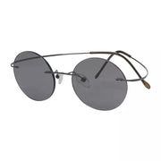 eyekeeper.com Titanium Rimless Round Reading Glasses Circle Readers R15026 Eyeglasses White Smoke Grey Lens / without magnification,Grey Lens / +0.50,Grey Lens / +0.75,Grey Lens / +1.00,Grey Lens / +1.25,Grey Lens / +1.50,Grey Lens / +1.75,Grey Lens / +2.00,Grey Lens / +2.25,Grey Lens / +2.50,Grey Lens / +2.75,Grey Lens / +3.00