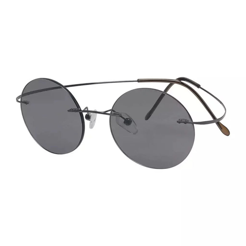 eyekeeper.com Titanium Rimless Round Reading Glasses Circle Readers R15026 Eyeglasses White Smoke Grey Lens / without magnification,Grey Lens / +0.50,Grey Lens / +0.75,Grey Lens / +1.00,Grey Lens / +1.25,Grey Lens / +1.50,Grey Lens / +1.75,Grey Lens / +2.00,Grey Lens / +2.25,Grey Lens / +2.50,Grey Lens / +2.75,Grey Lens / +3.00