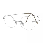 eyekeeper.com Titanium Rimless Round Reading Glasses Circle Readers R15026 Eyeglasses White Smoke Silver / without magnification,Silver / +0.50,Silver / +0.75,Silver / +1.00,Silver / +1.25,Silver / +1.50,Silver / +1.75,Silver / +2.00,Silver / +2.25,Silver / +2.50,Silver / +2.75,Silver / +3.00