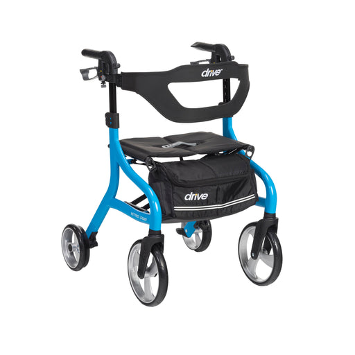 RIO Medical Supplies Nitro Sprint Rollator Rolling Walker, Blue White Smoke