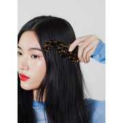 KOH-I-NOOR Beauty USA Janeke Tokyo Wide-Tooth Comb with Leather Case – Portable Purse Comb Comb Light Gray