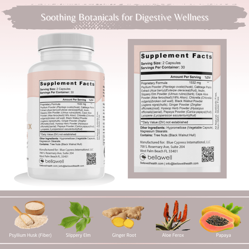 Bellawell Health Total Colon Cleanse & Detox by Bellawell Capsules White Smoke