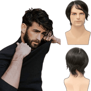 VIP Extensions VIP Extensions Full Lace Toupee, 100% Human Hair Wig Black 1 Jet Black