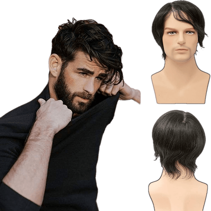VIP Extensions VIP Extensions Full Lace Toupee, 100% Human Hair Wig Black 1 Jet Black