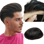 VIP Extensions VIP Extensions Full Lace Toupee, 100% Human Hair Wig Black 2 Dark brown