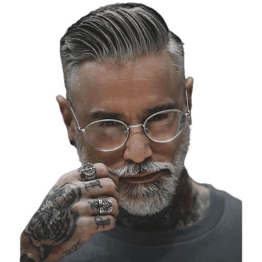 VIP Extensions VIP Extensions Full Lace Toupee, 100% Human Hair Wig Black 1B/40% GREY