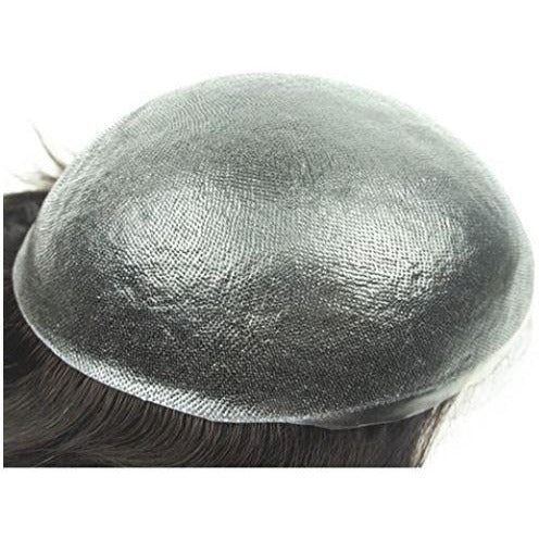VIP Extensions VIP Extensions Men's PU Skin Toupee, 100% Human Hair Wig Dark Slate Gray 1,1B - Off Black,2 - Dark Brown,4 - Light Brown,1B40,GRAY,613,1B20,1B80