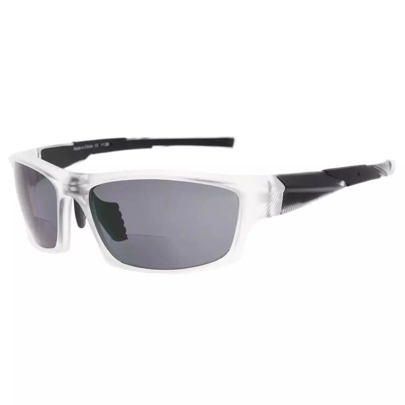 eyekeeper.com TR90 Full Rim Bifocal Sunglasses Rectangle Reading Glasses SG904 Eyeglasses White Smoke Clear / +1.00,Clear / +1.25,Clear / +1.50,Clear / +1.75,Clear / +2.00,Clear / +2.25,Clear / +2.50,Clear / +3.00,Clear / +3.50